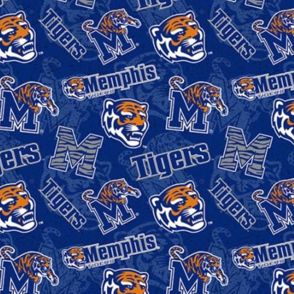 Memphis Tigers Hair Scrunchies Wristbands 2 Pack HandMade in the USA